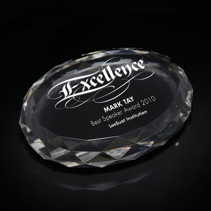Oval Diamond Paper Weight